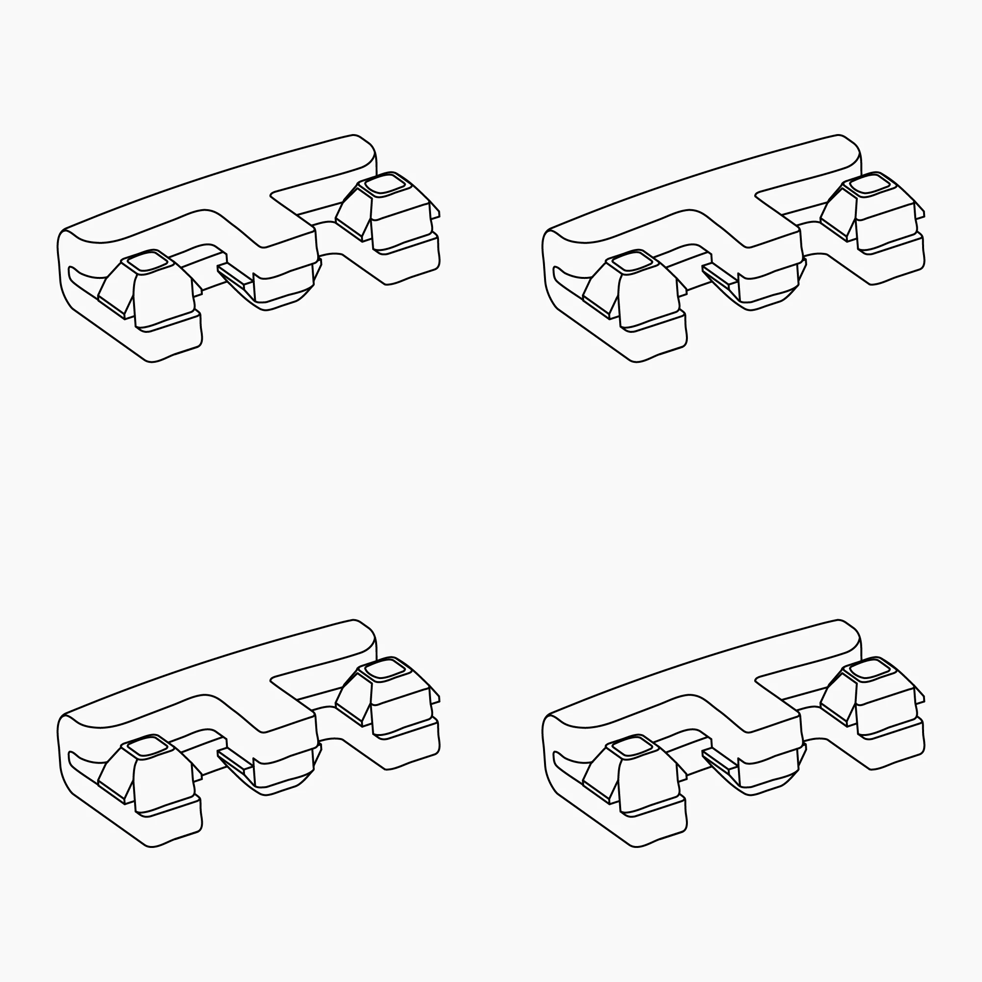 Air Fryer Crisper Plate Set of 4 Spacer/ Feet (DAF1)