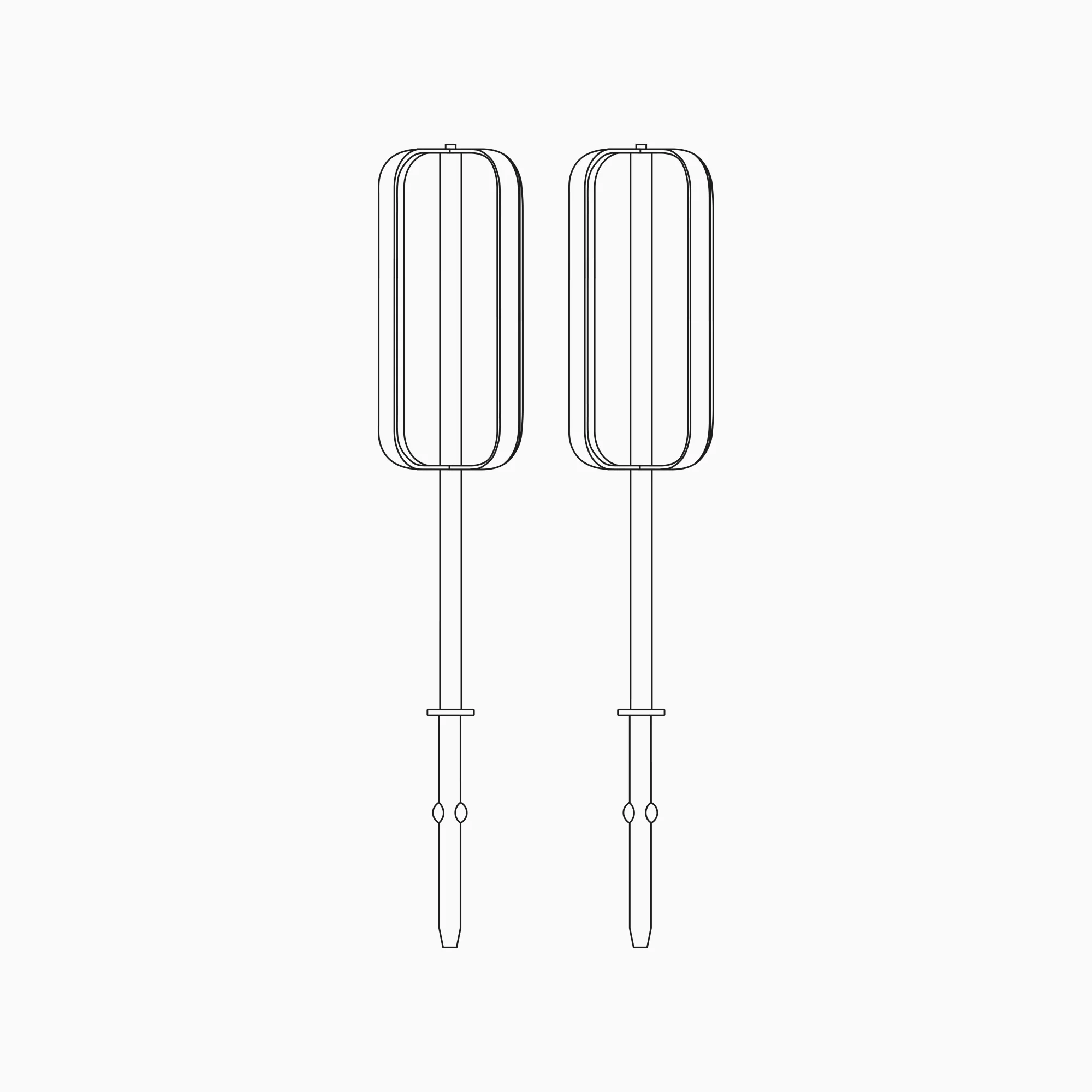 Hand Mixer Flat Beaters - 2 Pack